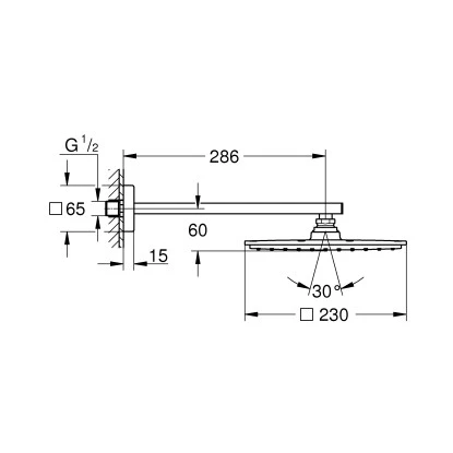 Grohe Kopfbrausenset Rainshower Allure 230 Chrom Mit EcoJoy 4 Grohe Kopfbrausenset Rainshower Allure 230 Chrom Mit EcoJoy – Bild 2