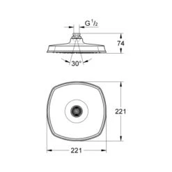 Grohe Kopfbrause Grandera 210 Chrom -Badezimmer Zu Hause 518681 4520 1680006
