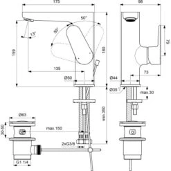 Ideal Standard Waschtischarmatur Cerafine O H155 Chrom 15 Ideal Standard Waschtischarmatur Cerafine O H155 Chrom -Badezimmer Zu Hause 611246 3049 7