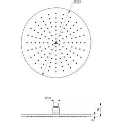 Ideal Standard Regenbrause Idealrain 30 Cm Silk Black -Badezimmer Zu Hause 614234 3049 10