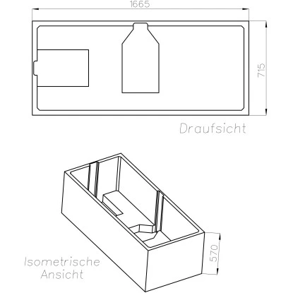 Ottofond Wannenträger Malta 170 Cm 4 Ottofond Wannenträger Malta 170 Cm – Bild 2