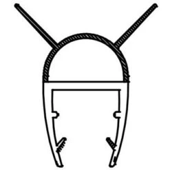 Dichtleiste Für Duschkabinen 2er-Set 8 Mm Glasstärke -Badezimmer Zu Hause 702407 4633 4