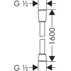 Hansgrohe Brauseschlauch Isiflex 160 Cm Kunststoff Chrom -Badezimmer Zu Hause 734600 2744 2