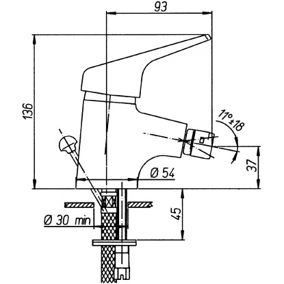 Sanitop-Wingenroth Einhebelmischer Bidetarmatur Jetmix Chrom 4 Sanitop-Wingenroth Einhebelmischer Bidetarmatur Jetmix Chrom – Bild 2