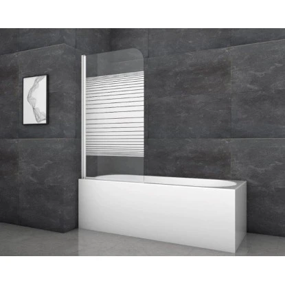 Aurlane BadewannenfaltwandWhite Stripes 1 Weiß 80 Cm X 140 Cm 1-flügelig 3 Aurlane BadewannenfaltwandWhite Stripes 1 Weiß 80 Cm X 140 Cm 1-flügelig