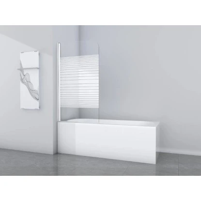 Aurlane BadewannenfaltwandWhite Stripes 1 Weiß 80 Cm X 140 Cm 1-flügelig 4 Aurlane BadewannenfaltwandWhite Stripes 1 Weiß 80 Cm X 140 Cm 1-flügelig – Bild 2