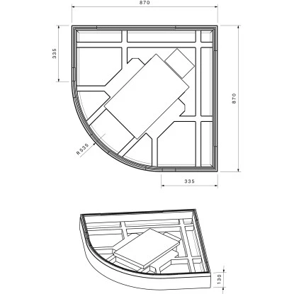 Duschwannenträger Für Ottofond Denia Viertelkreis 90 Cm X 90 Cm 4 Duschwannenträger Für Ottofond Denia Viertelkreis 90 Cm X 90 Cm – Bild 2