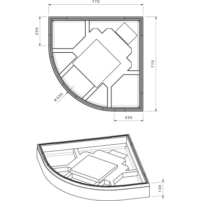 Duschwannenträger Für Ottofond Denia Viertelkreis 80 Cm X 80 Cm 4 Duschwannenträger Für Ottofond Denia Viertelkreis 80 Cm X 80 Cm – Bild 2