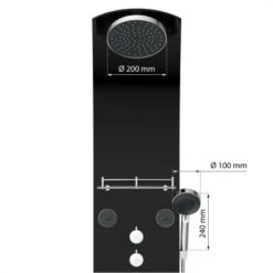 Eisl Duschpaneel Karibik 3 In 1 Mit Regendusche Sechs Massagedüsen Schwarz -Badezimmer Zu Hause 7663602 2759 4