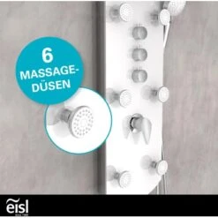 Eisl Duschpaneel Karibik 3 In 1 Mit Regendusche Sechs Massagedüsen Weiß -Badezimmer Zu Hause 7663628 2759 9