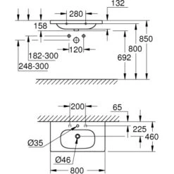 Grohe Waschtisch Euro Keramik 80 Cm Alpinweiß Hahnloch Überlauf PureGuard 9 Grohe Waschtisch Euro Keramik 80 Cm Alpinweiß Hahnloch Überlauf PureGuard -Badezimmer Zu Hause 778986 4520 4