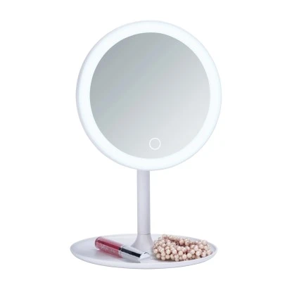 Wenko LED Kosmetik-Standspiegel Turro 16.5 X 16.5 Cm ø 18 Cm Kunststoff Weiß 6 Wenko LED Kosmetik-Standspiegel Turro 16.5 X 16.5 Cm ø 18 Cm Kunststoff Weiß – Bild 4