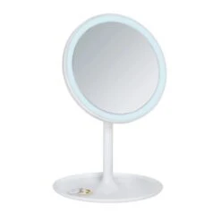 Wenko LED Kosmetik-Standspiegel Turro 16.5 X 16.5 Cm ø 18 Cm Kunststoff Weiß 13 Wenko LED Kosmetik-Standspiegel Turro 16.5 X 16.5 Cm ø 18 Cm Kunststoff Weiß -Badezimmer Zu Hause 80379 sb freisteller de 06
