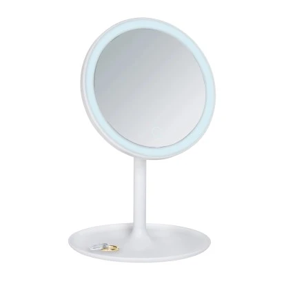 Wenko LED Kosmetik-Standspiegel Turro 16.5 X 16.5 Cm ø 18 Cm Kunststoff Weiß 8 Wenko LED Kosmetik-Standspiegel Turro 16.5 X 16.5 Cm ø 18 Cm Kunststoff Weiß – Bild 6