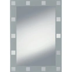 Siebdruckspiegel Domino Silber 50 Cm X 70 Cm