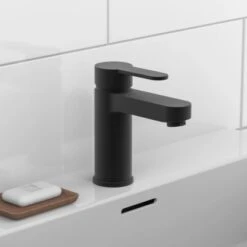 SchütteWaschtischarmatur Elephant Schwarz-Matt -Badezimmer Zu Hause 853151 2759 4