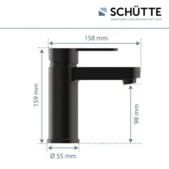 SchütteWaschtischarmatur Elephant Schwarz-Matt -Badezimmer Zu Hause 853151 2759 9