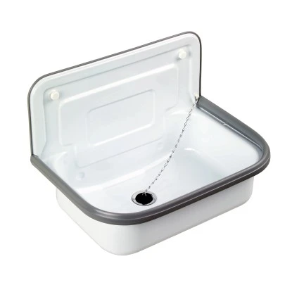 Stahl-Ausgussbecken Weiß 3 Stahl-Ausgussbecken Weiß