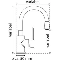 Eisl Waschtischarmatur Mit Flexiblem Auslauf Flexo Chrom-Weiß -Badezimmer Zu Hause 9002560796486 2759 20