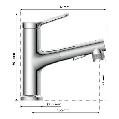 Eisl Variabile Waschtischarmatur Mit Herausziehbarer Haarbrause Chrom 14 Eisl Variabile Waschtischarmatur Mit Herausziehbarer Haarbrause Chrom – Bild 12