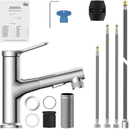 Eisl Variabile Waschtischarmatur Mit Herausziehbarer Haarbrause Chrom 6 Eisl Variabile Waschtischarmatur Mit Herausziehbarer Haarbrause Chrom – Bild 4