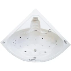 Sanotechnik Eck-Whirlpool Riviera Set Weiß 140 Cm X 140 Cm X 44 Cm