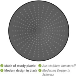 Wenko Regenduschkopf Ultimate Shower Schwarz/Grau Ø 25 Cm 22 Wenko Regenduschkopf Ultimate Shower Schwarz/Grau Ø 25 Cm -Badezimmer Zu Hause 903630 1068 05