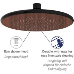 Wenko Regenduschkopf Watersaving Wood Ø 22,5 Cm -Badezimmer Zu Hause 903683 1068 03
