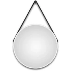 DSK Design Wandspiegel Silver Coiffeur Ø 50 Cm Weiß Matt Rund