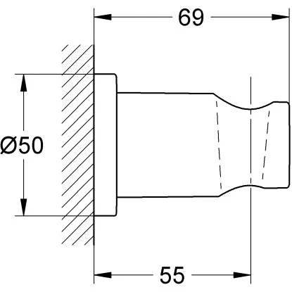 Grohe Handbrausehalter Rainshower Cool Sunrise Gebürstet 4 Grohe Handbrausehalter Rainshower Cool Sunrise Gebürstet – Bild 2