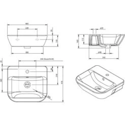 AquaSu Handwaschbecken Lenado 46 Cm Weiß 11 AquaSu Handwaschbecken Lenado 46 Cm Weiß -Badezimmer Zu Hause 971488 3711 5