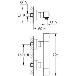 Grohe Brause-Thermostat Grohtherm Cube 7 Grohe Brause-Thermostat Grohtherm Cube -Badezimmer Zu Hause ausethermostat mazeichnung