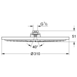 Grohe Rainshower Cosmopolitan 310 Kopfbrause -Badezimmer Zu Hause hower cosmo 310 kopfbrause